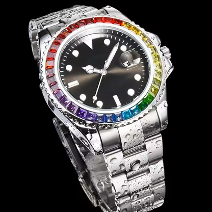 Silver Rainbow Monaco Watch