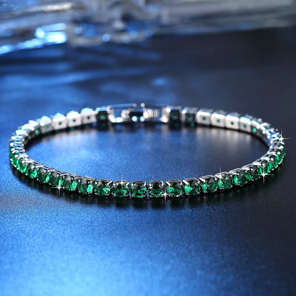 Green Tennis Bracelet