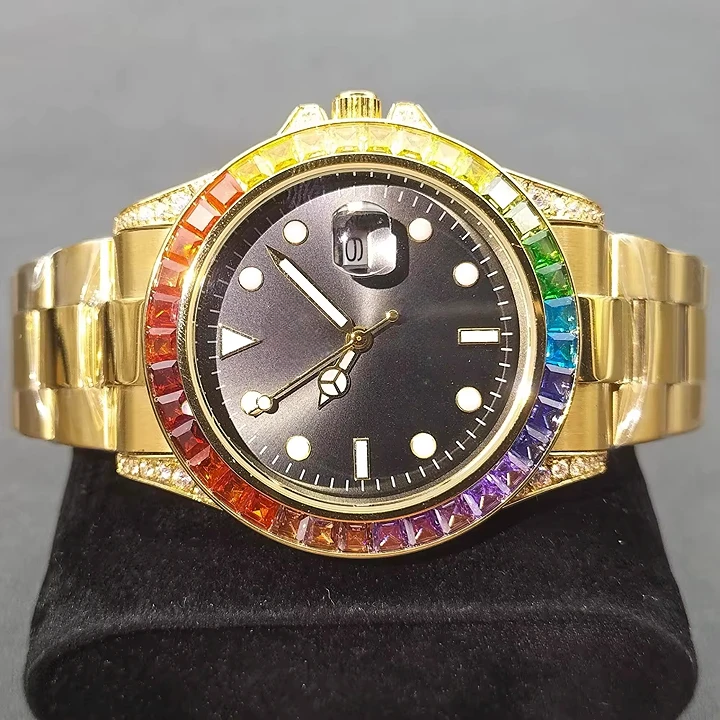 Gold Rainbow Monaco Watch