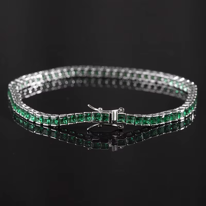 Green Tennis Bracelet