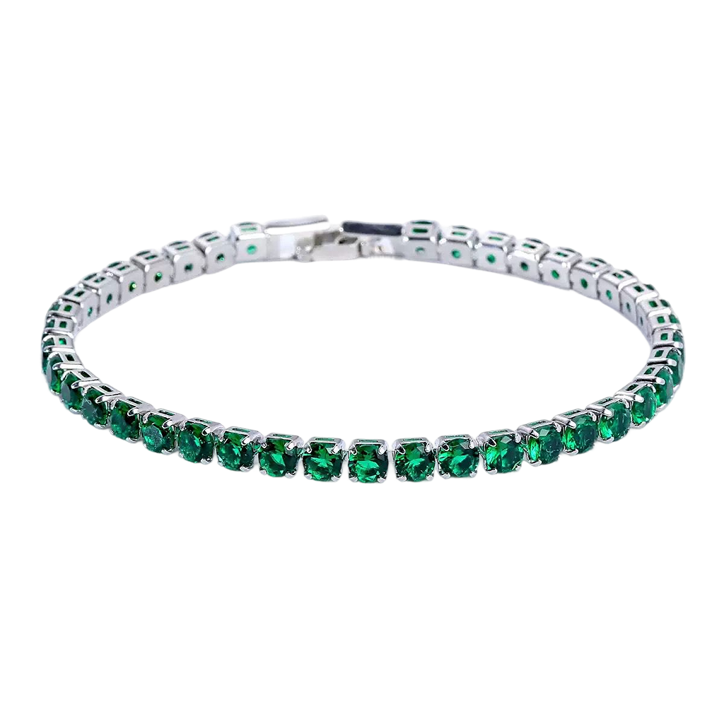 Green Tennis Bracelet