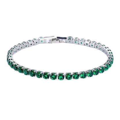 Green Tennis Bracelet