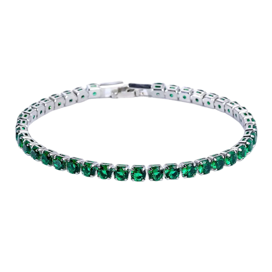 Green Tennis Bracelet