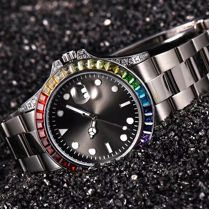 Silver Rainbow Monaco Watch