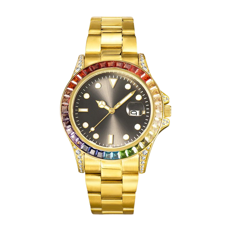 Gold Rainbow Monaco Watch