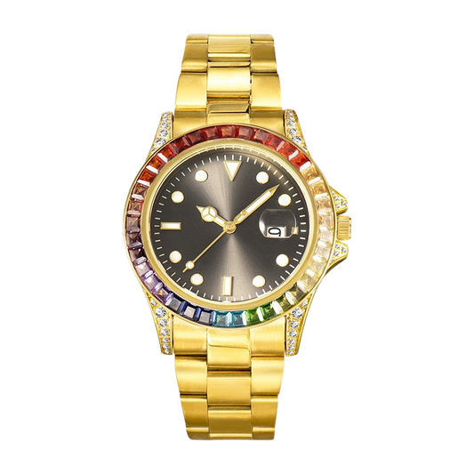 Gold Rainbow Monaco Watch