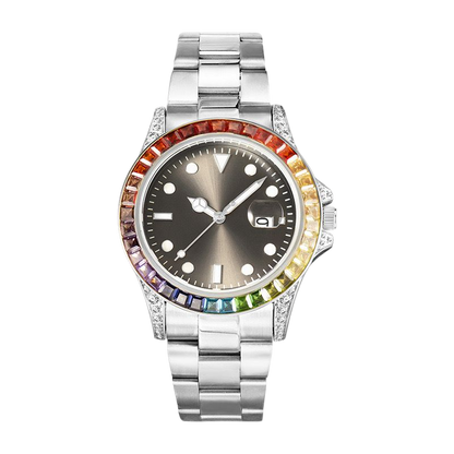 Silver Rainbow Monaco Watch